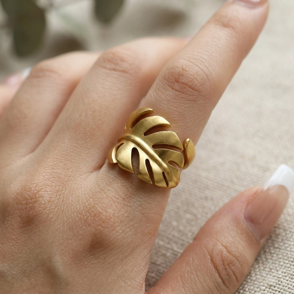 Monstera | Ring mit Blattmotiv