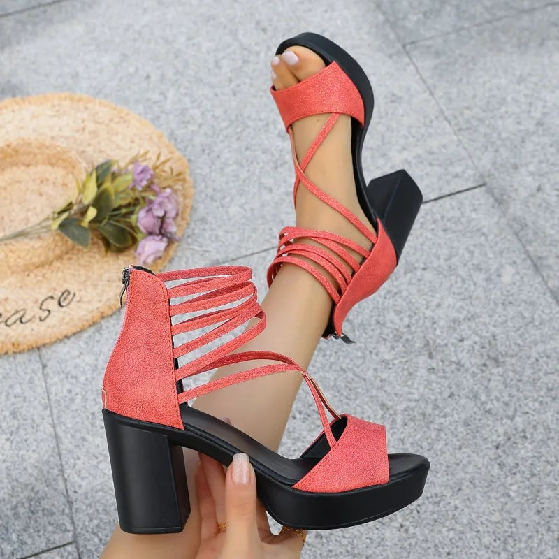 Celeste | Riemchensandalen mit Blockabsatz