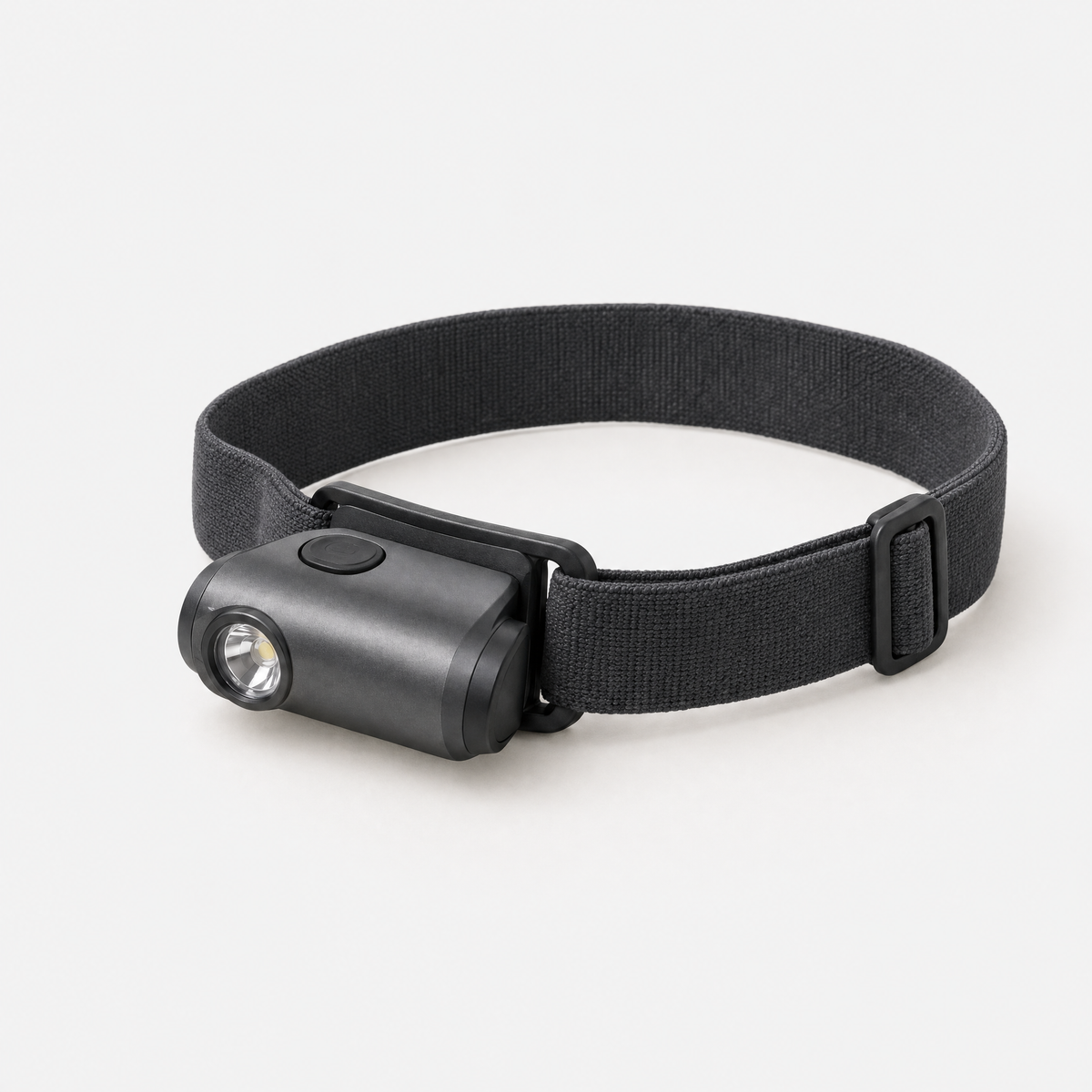 Wiederaufladbare USB-Stirnlampe mit schwarzem Stirnband