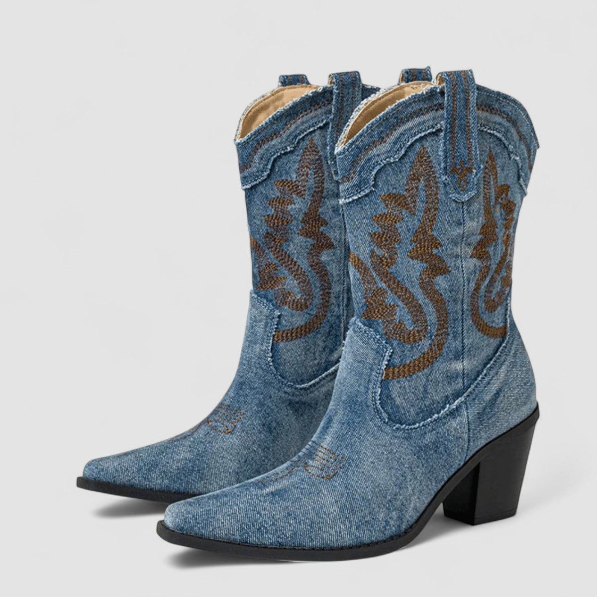 Selena | Orthopädische Stiefeletten in Denim-Optik