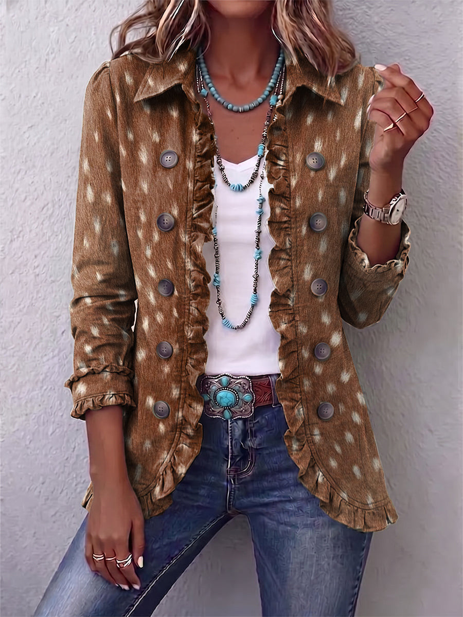 Nolinda | Boho-Jacke mit Animal-Print