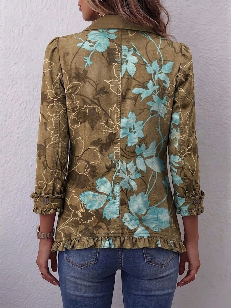 Sundara | Boho-Jacke mit Blumenverlauf