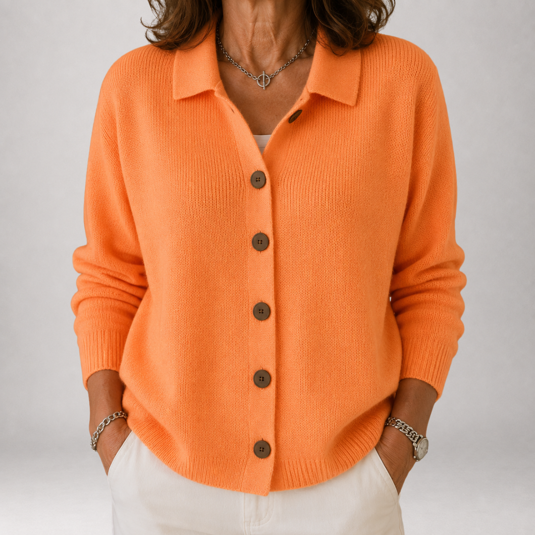 Yvaine | Strickjacke mit Polokragen