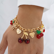 Red | Armband mit Kirschanhänger