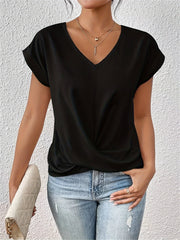Cleo | Lässiges T-Shirt mit Sweetheart-Ausschnitt