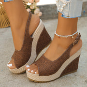 Isabelle | Slingsandalen aus Leinenoptik