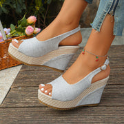 Isabelle | Slingsandalen aus Leinenoptik