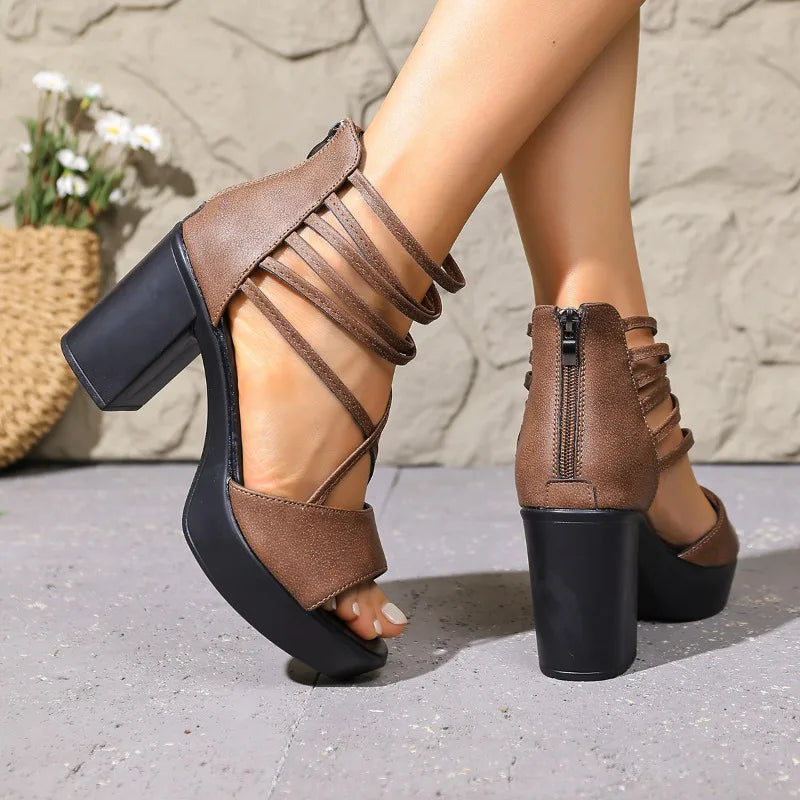 Celeste | Riemchensandalen mit Blockabsatz