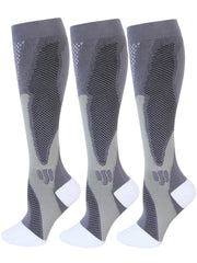KLAMM Kompressions-Wandersocken 3er-Pack – Grau