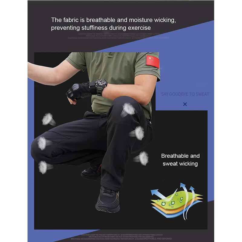 HARSCH Winter-Softshellhose Herren, schwarz