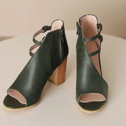 Ava | Peeptoe-Pumps mit Blockabsatz