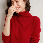NobleLoft Merino-Rollkragenpullover, Rot