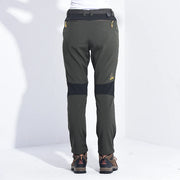 LÄRCHE Stretch-Winterhose Damen, oliv mit schwarzen Einsätzen