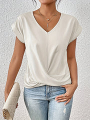Cleo | Lässiges T-Shirt mit Sweetheart-Ausschnitt