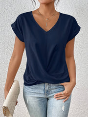 Cleo | Lässiges T-Shirt mit Sweetheart-Ausschnitt