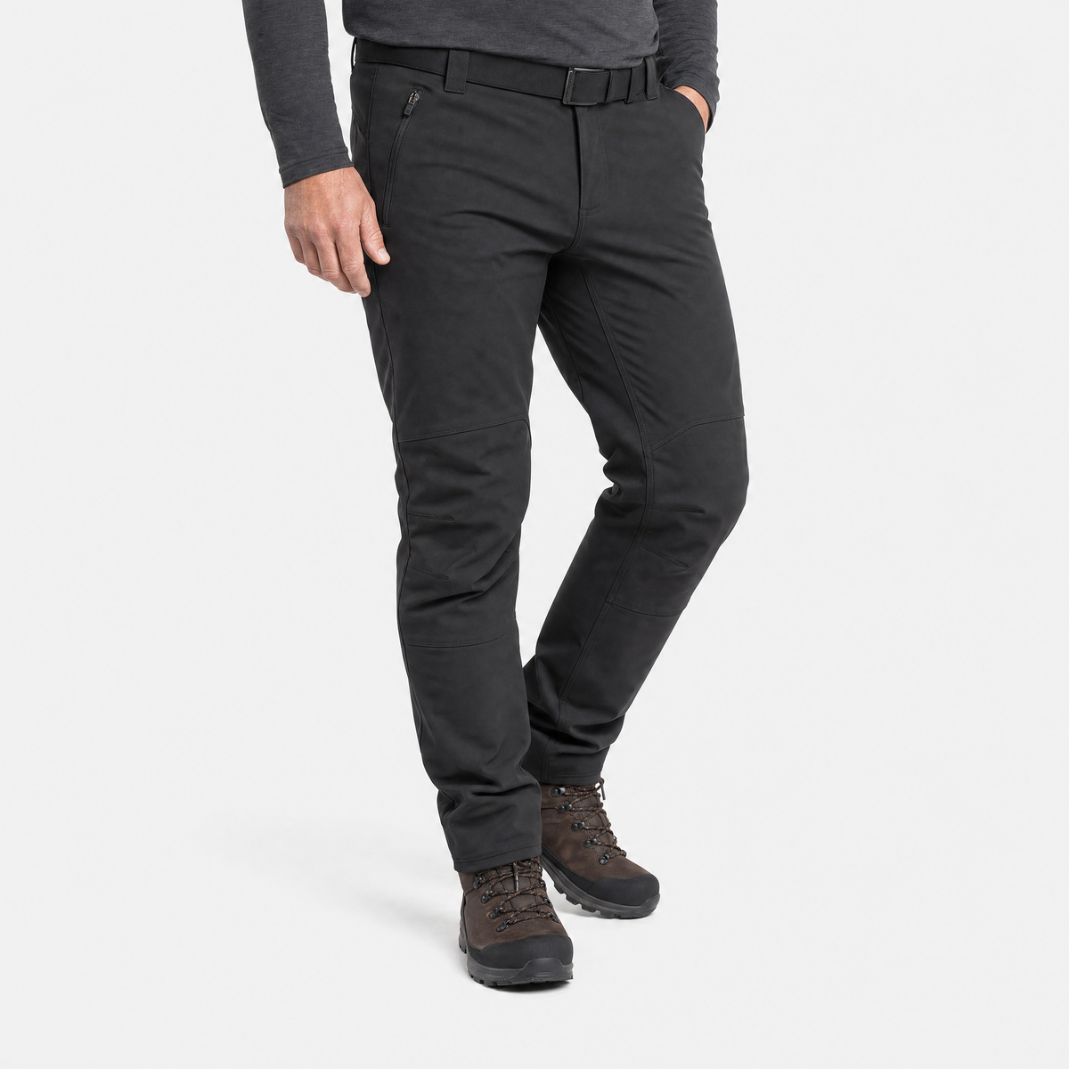 HARSCH Winter-Softshellhose mit Fleecefutter, Herren, schwarz