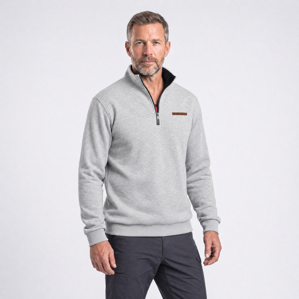 StoneLoft Melierter Fleece-Troyer