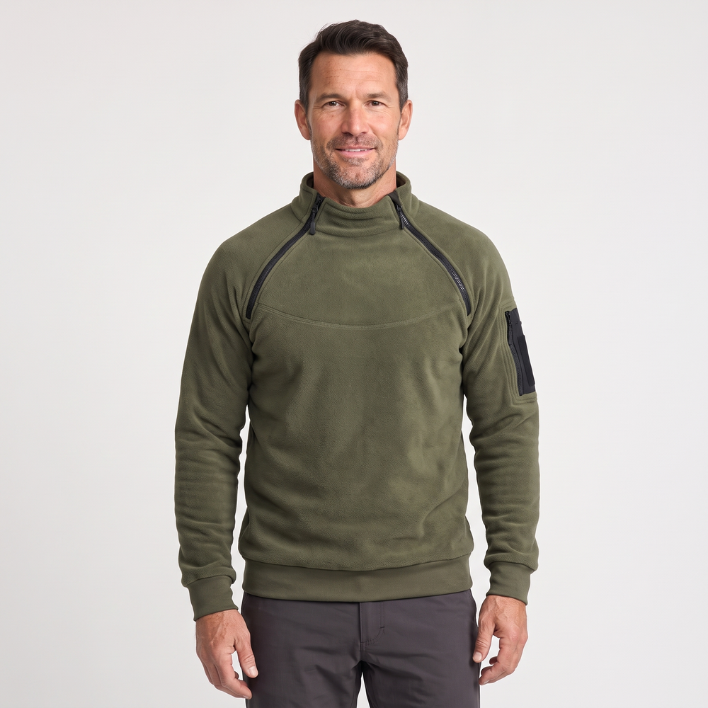 TwinLoft Fleecepullover mit Schulterzip