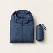 Packbare Regenjacke in Schieferblau
