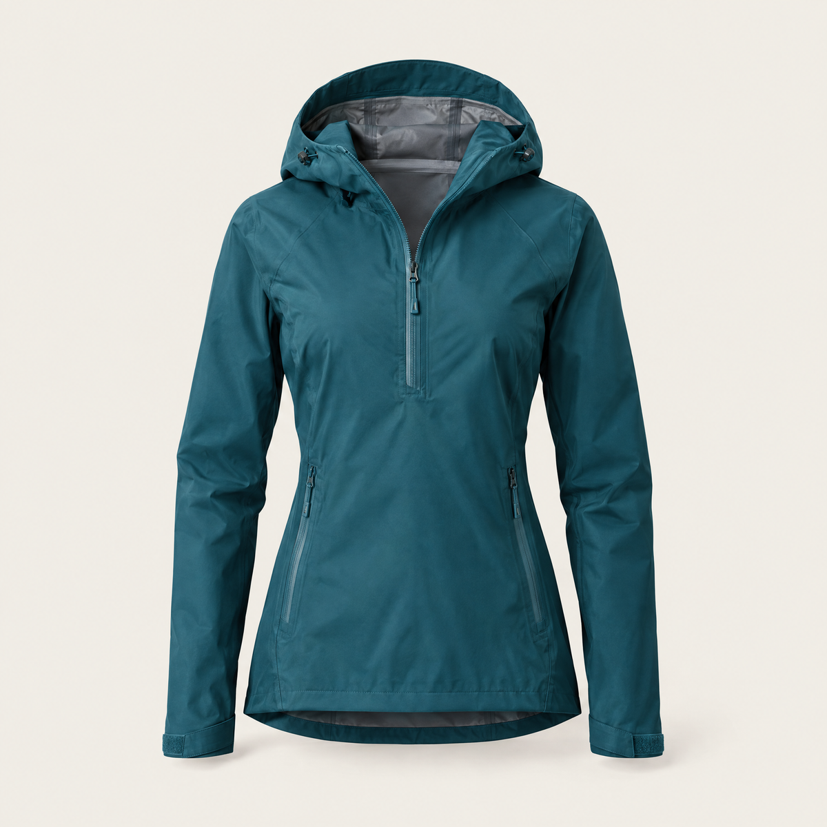 Damen-Regenjacke in Petrol