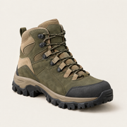 Robuster Trekkingschuh in Oliv und Sand