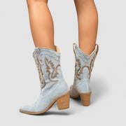 Selena | Orthopädische Stiefeletten in Denim-Optik