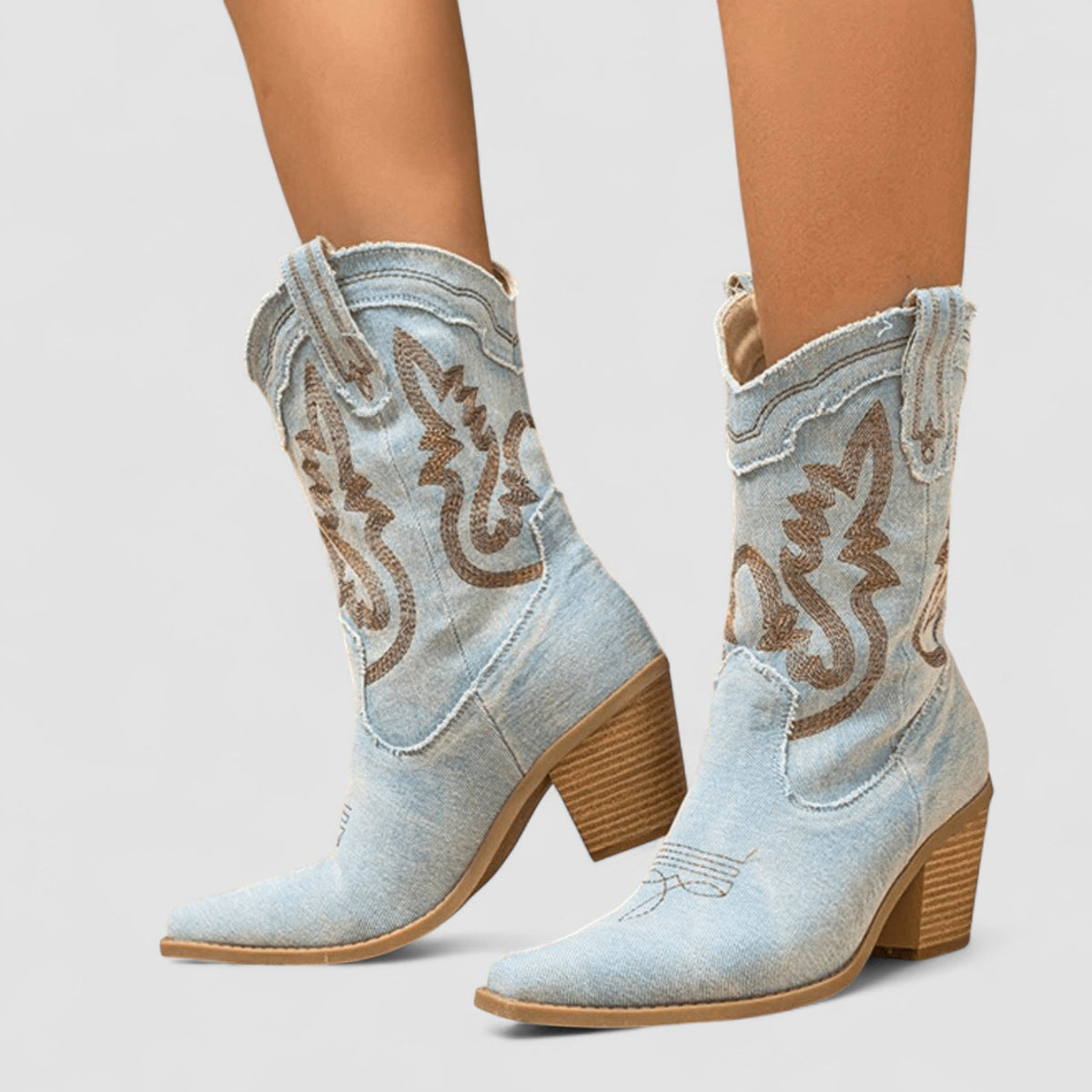 Selena | Orthopädische Stiefeletten in Denim-Optik