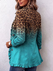 Elspeth | Blazer-Jacke mit Leoparden-Verlauf