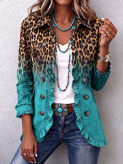 Elspeth | Blazer-Jacke mit Leoparden-Verlauf