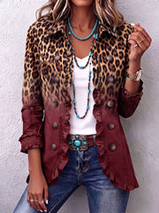 Elspeth | Blazer-Jacke mit Leoparden-Verlauf