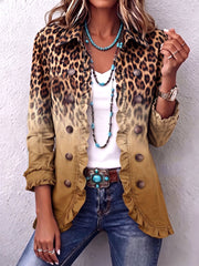 Elspeth | Blazer-Jacke mit Leoparden-Verlauf
