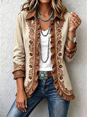 Dawncroft | Vintage-Boho-Jacke mit Blumenmuster