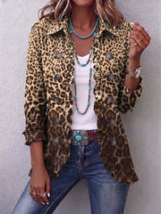 Navara | Rüschenjacke mit Leoparden-Print